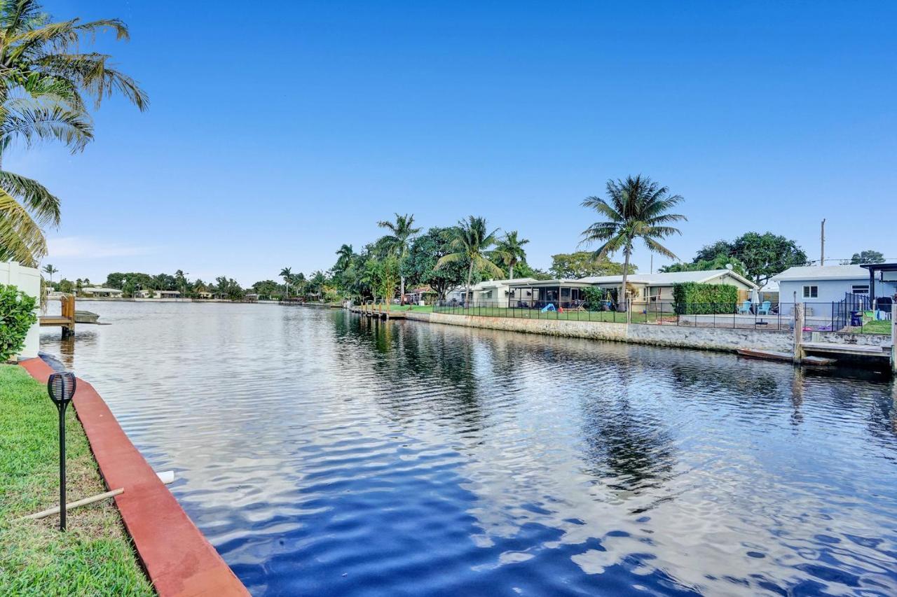 New! Waterfront Heated Pool & Jacuzzi 2 Mi To Beach - Fishing Pier Relaxing Spa & Hammock Форт Лодърдейл Екстериор снимка