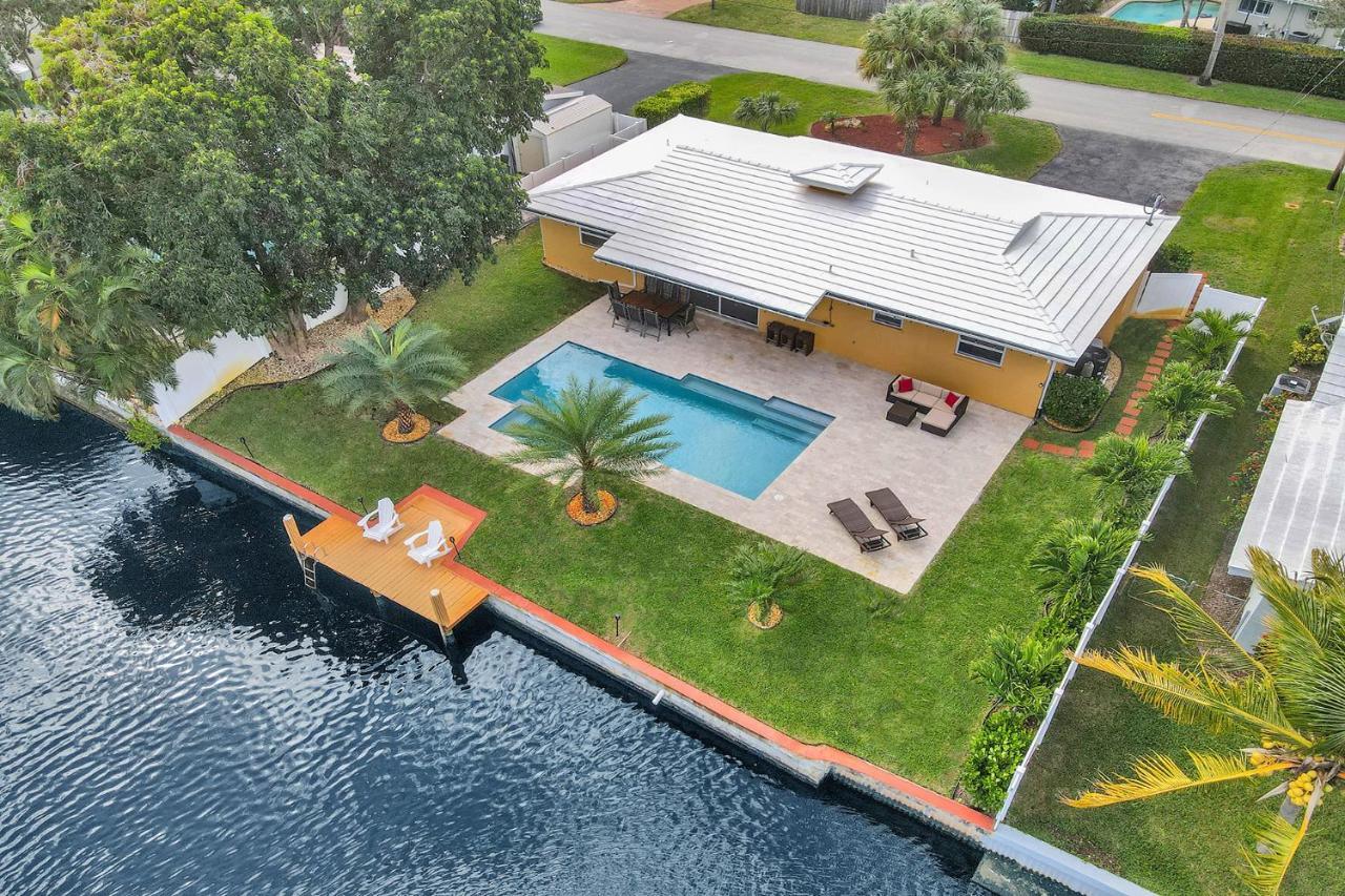 New! Waterfront Heated Pool & Jacuzzi 2 Mi To Beach - Fishing Pier Relaxing Spa & Hammock Форт Лодърдейл Екстериор снимка